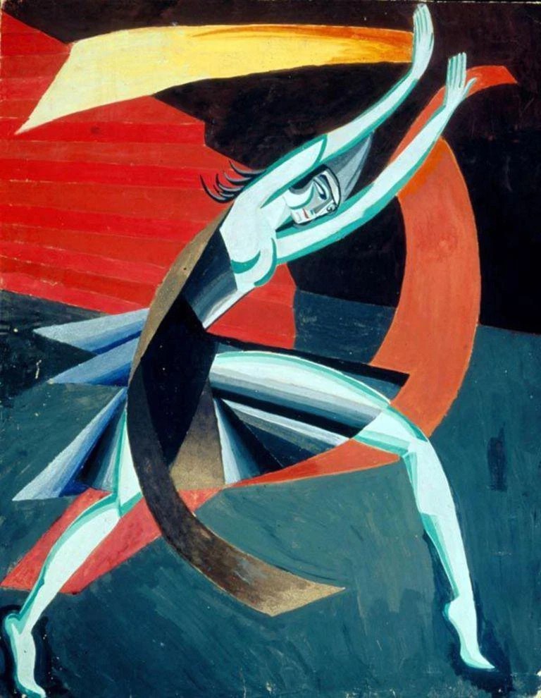 Salome Dance of the Seven Veils Alexandra Exter 1917 Futurist Ball VINTAGE art