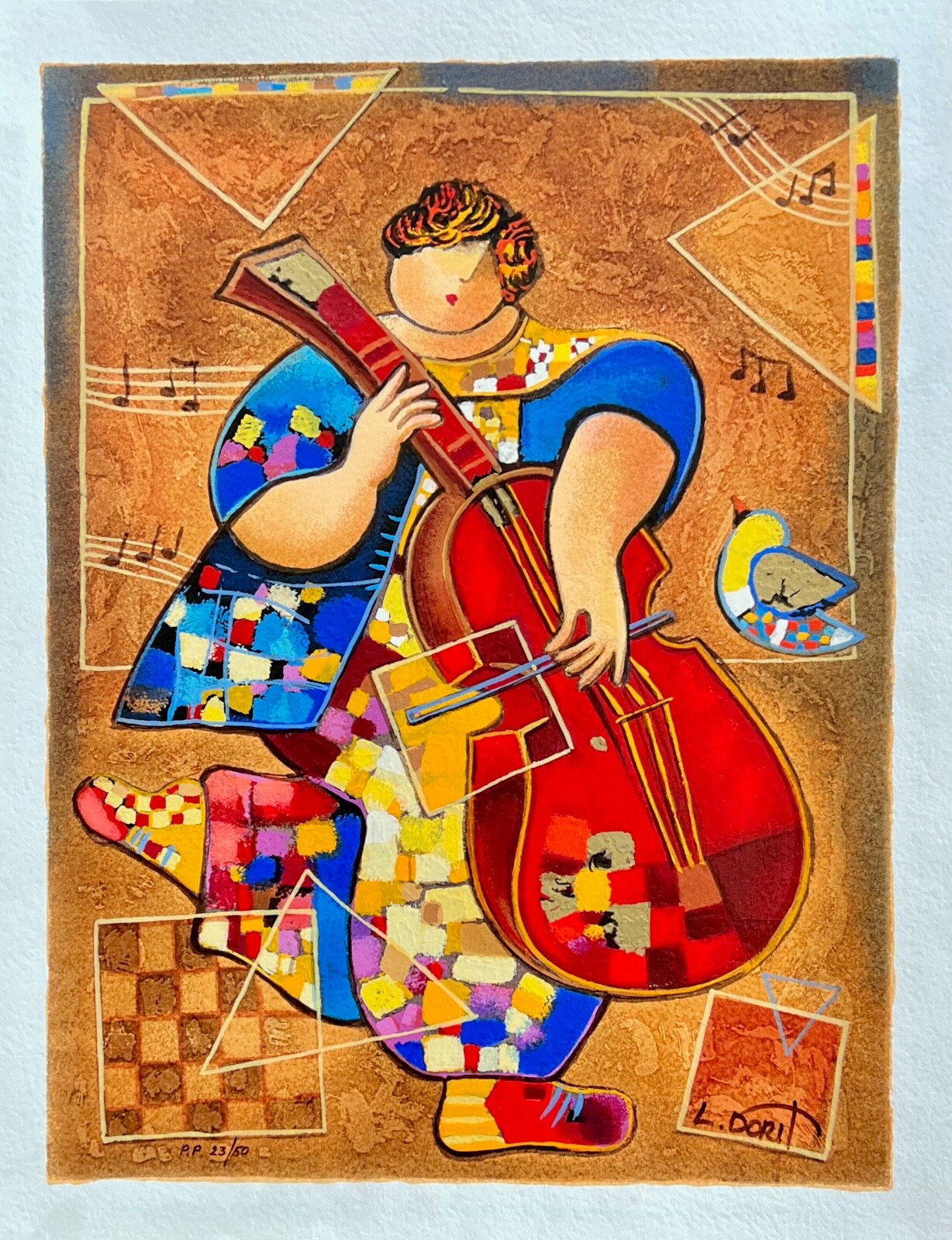Doris Levi JOYFUL EVENING Hand Signed Limited Edition Serigraph Art