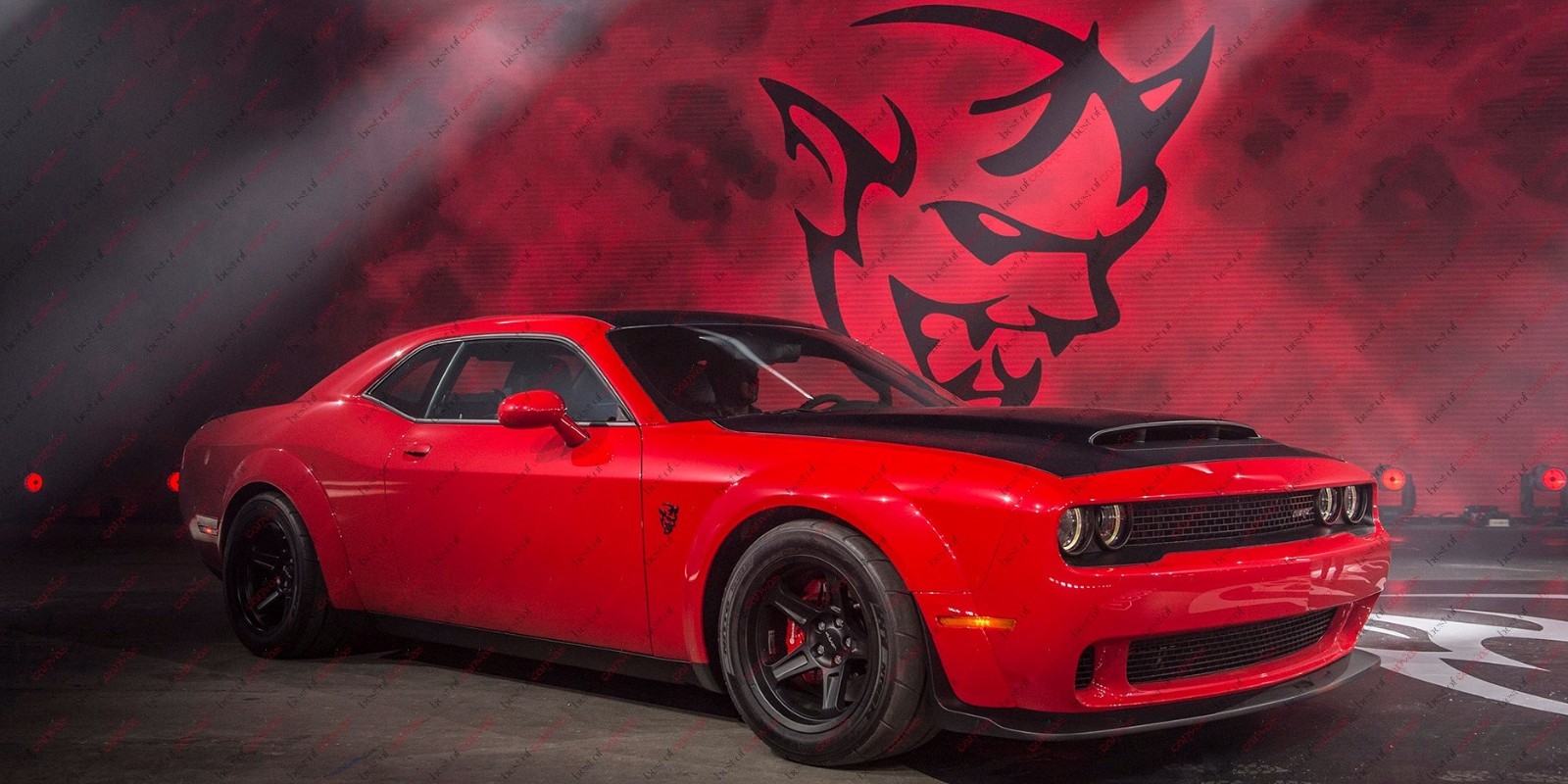 Dodge Challenger Demon Race Muscle Car Poster Canvas Print Art Home Decor