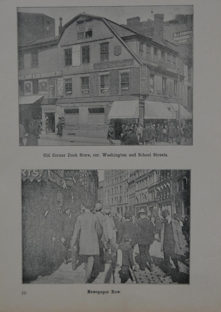 Antique Boston Massachusetts Newspaper Row Art Print History1904