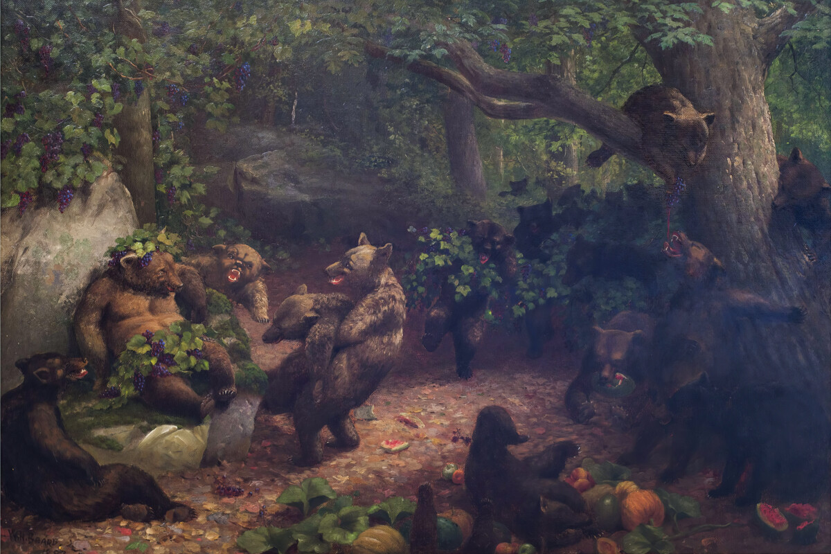 Bear’s Dance by William Holbrook Beard Vintage Giclee Art Print Free Shipping