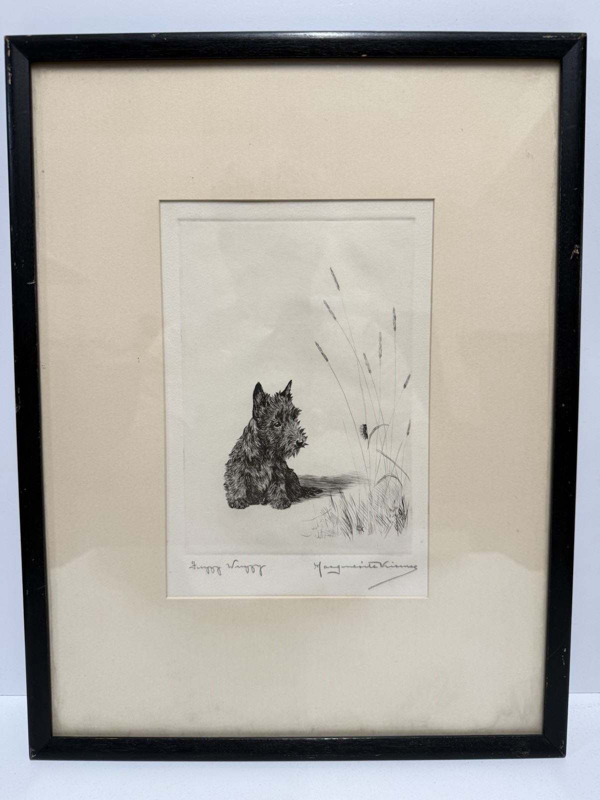 Marguerite Kirmse Etching “Fuzzy Wuzzy” Scottish Terrier