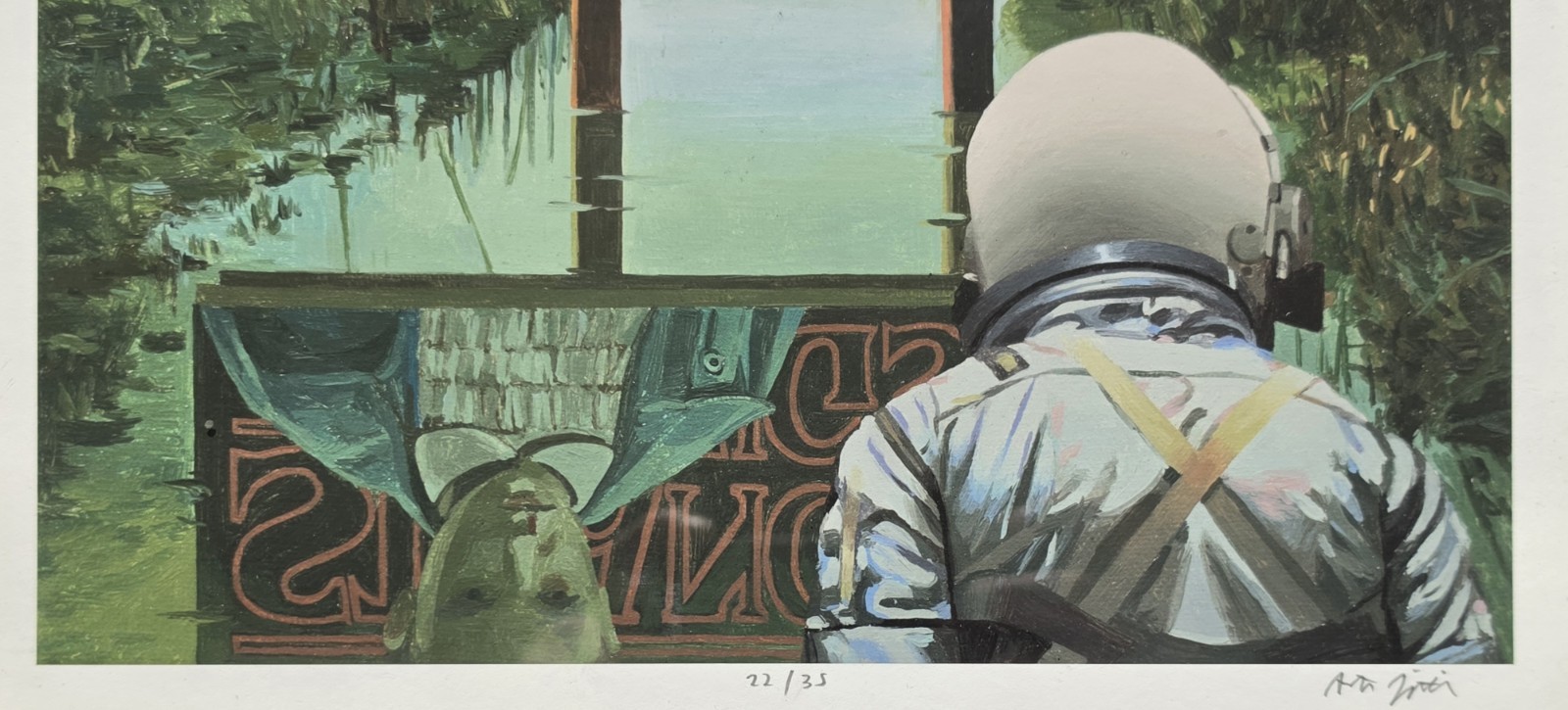 Scott Listfield ‘Eggo’ Astronaut Stranger Things LE SIGNED 12×12″ print #22/35