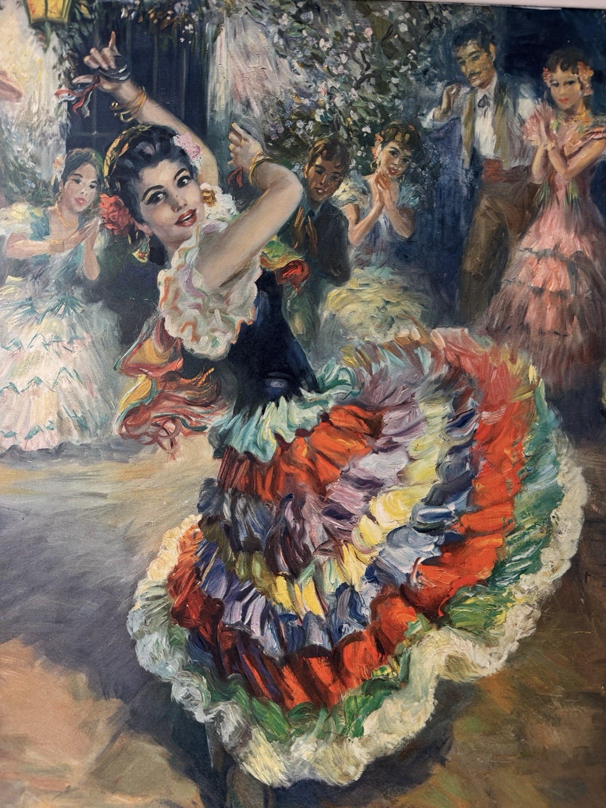 Vintage 60’s Mid-Century Framed Print Flamenco ‘OLE GITANA’ by John Strevens