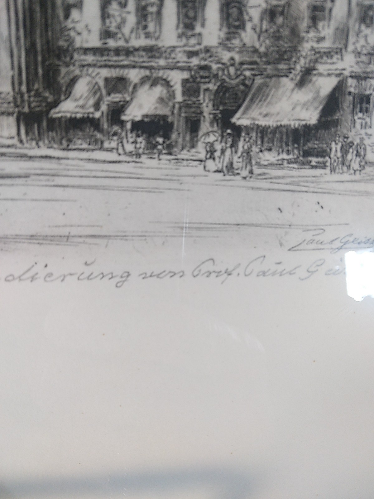Artist Paul Geissler 1881-1965 Pencil Signed Original Radierung Etching Munchen
