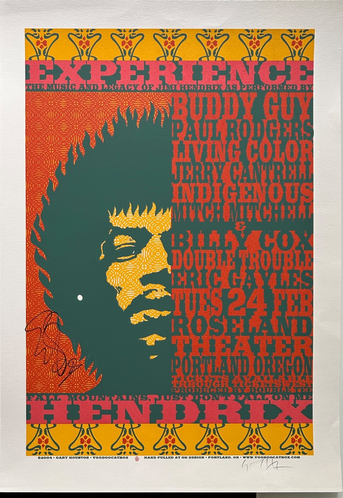 Pair of Jimi Hendrix Tributes by Gary Houston 04 & 08 Signed by Eric Gayles