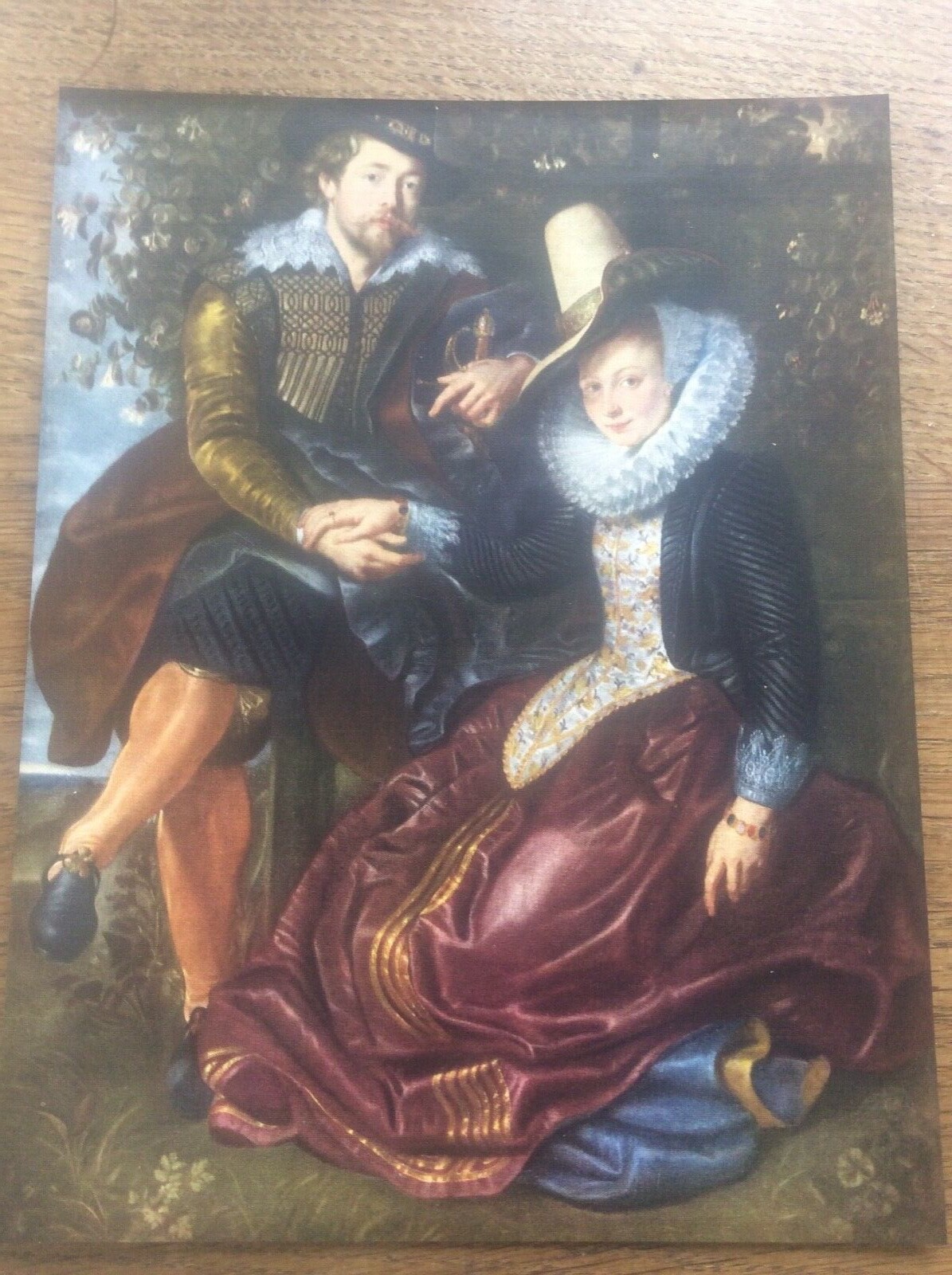 Rubens Painting Vintage 1958 Colour Print Rubens & Isabella Brant