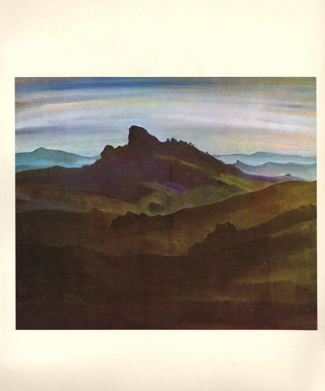 1964 Vintage New Zealand Full Color Art Plate “EVENING NORTHLAND” McIntyre Litho