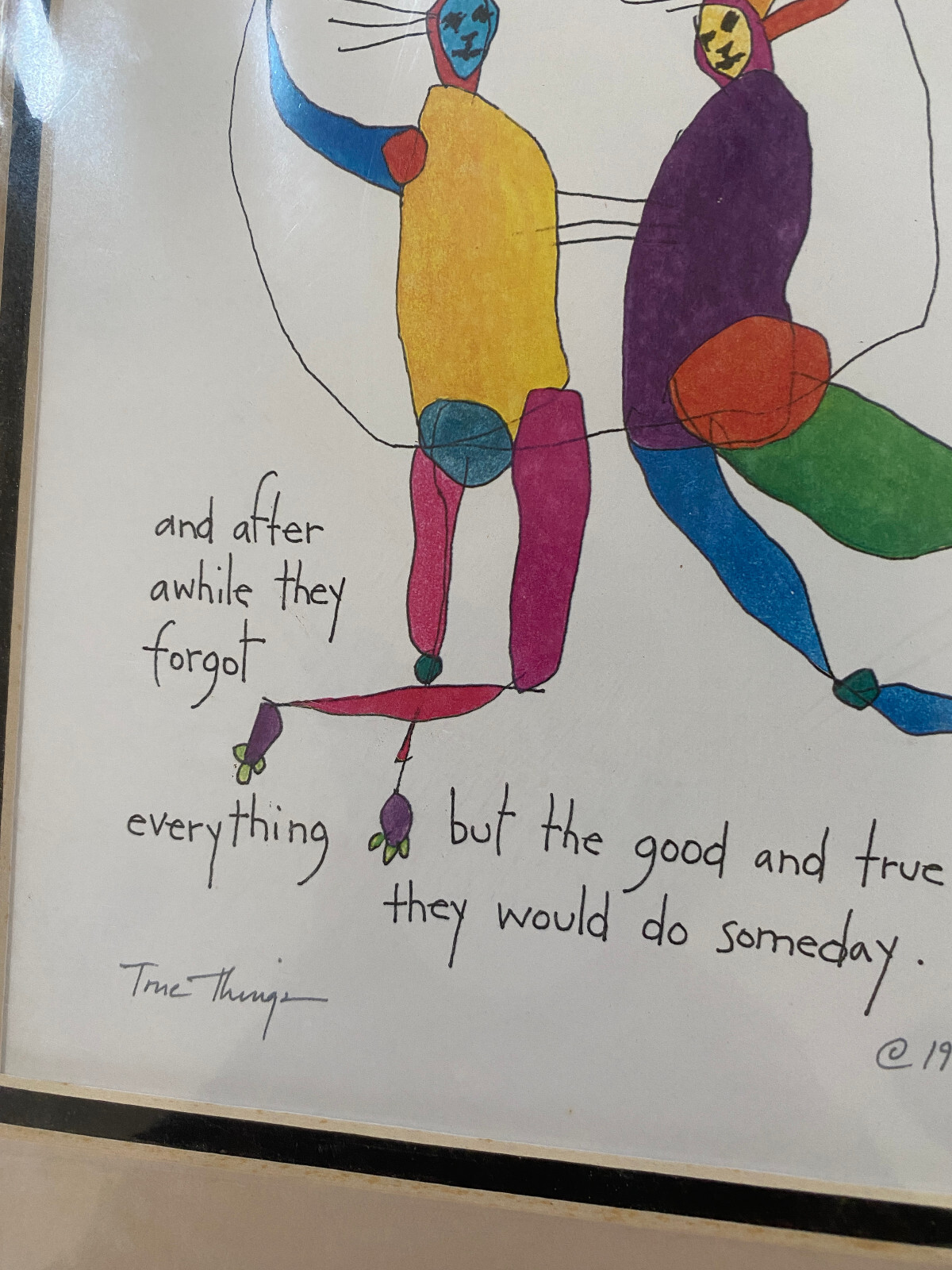 Story People Brian Andreas 1994 True Things – Double Matted, New – Signed Dated