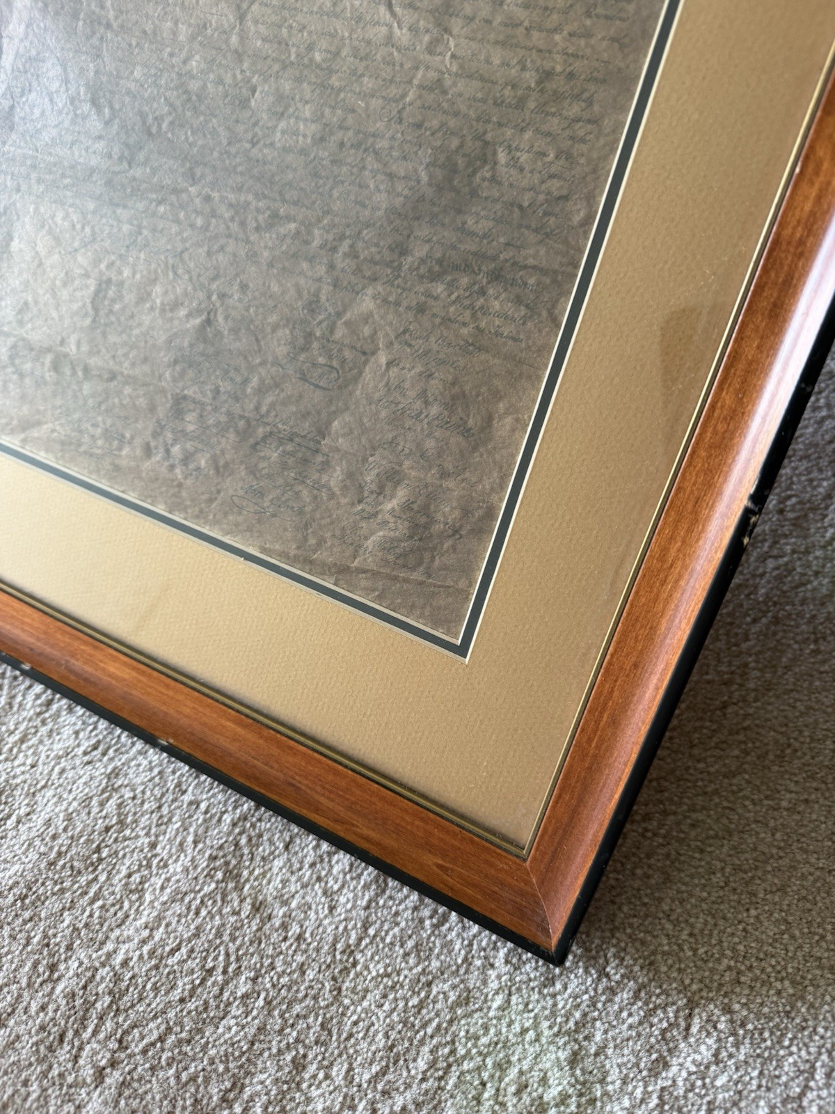 Declaration Of Independence Reprint Framed