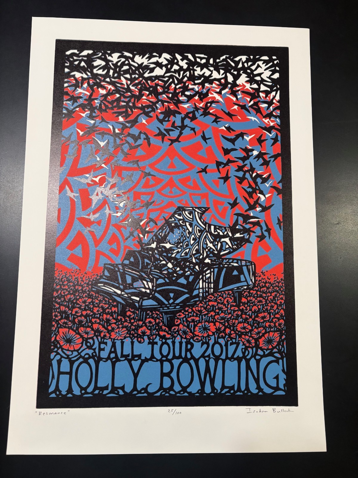 Holly Bowling poster fall tour 2017 Isadore Bullock 25/100 Resonance