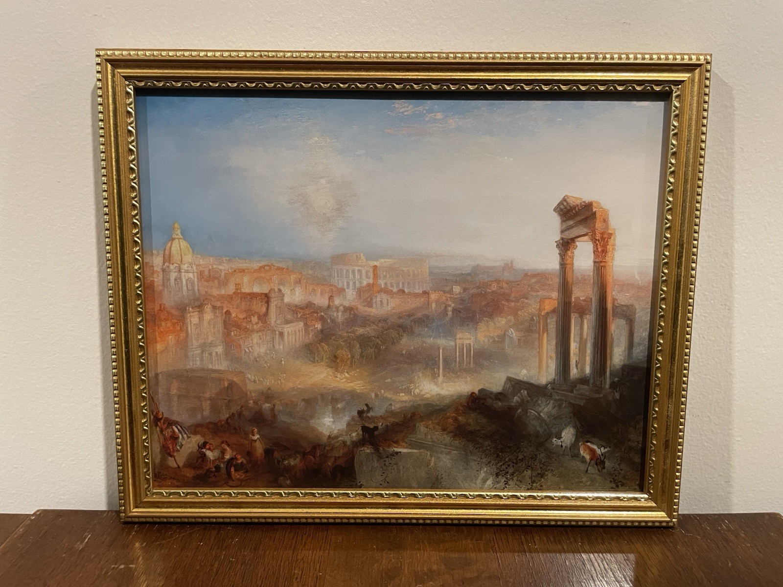 Rome Turner Landscape Framed Print 11×9 Modern Rome Campo Vaccino Italy Wall Art