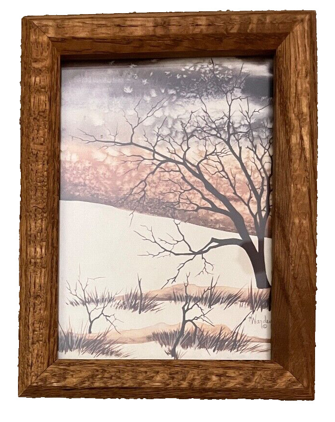 Colorado Winter Landscape Scene Snow 8″ X6″ Print Hardwood Frame By Kathy Warden
