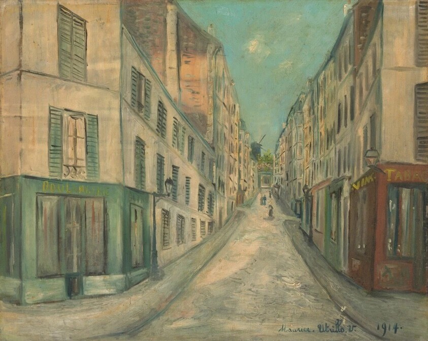 Street in Paris 1914 Maurice Utrillo VINTAGE poster print art