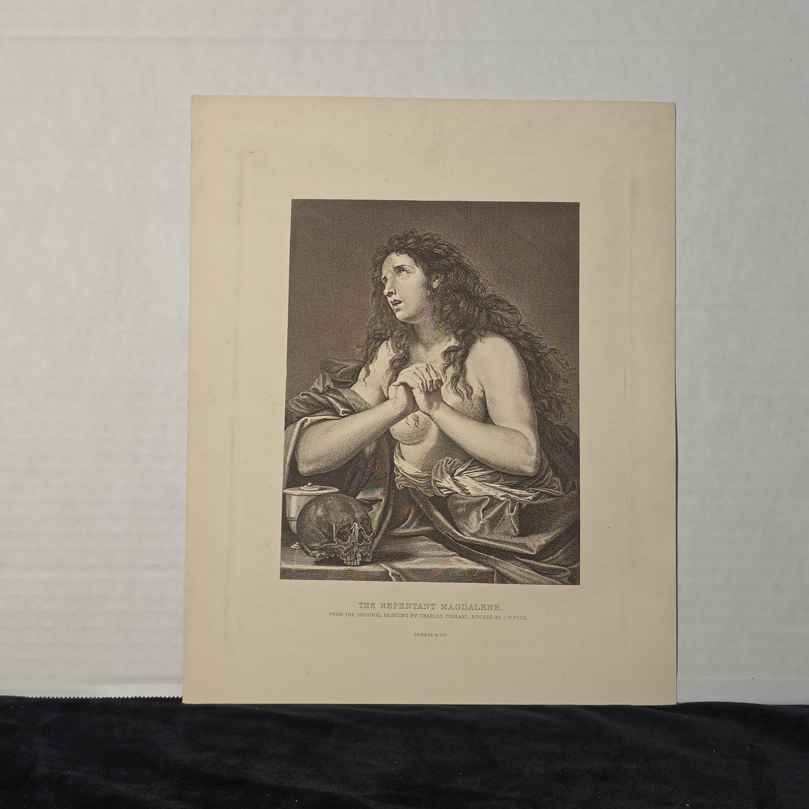 Vintage The Repentant Magdalene Engraving After Carlo Cignani – Gebbie & Co.