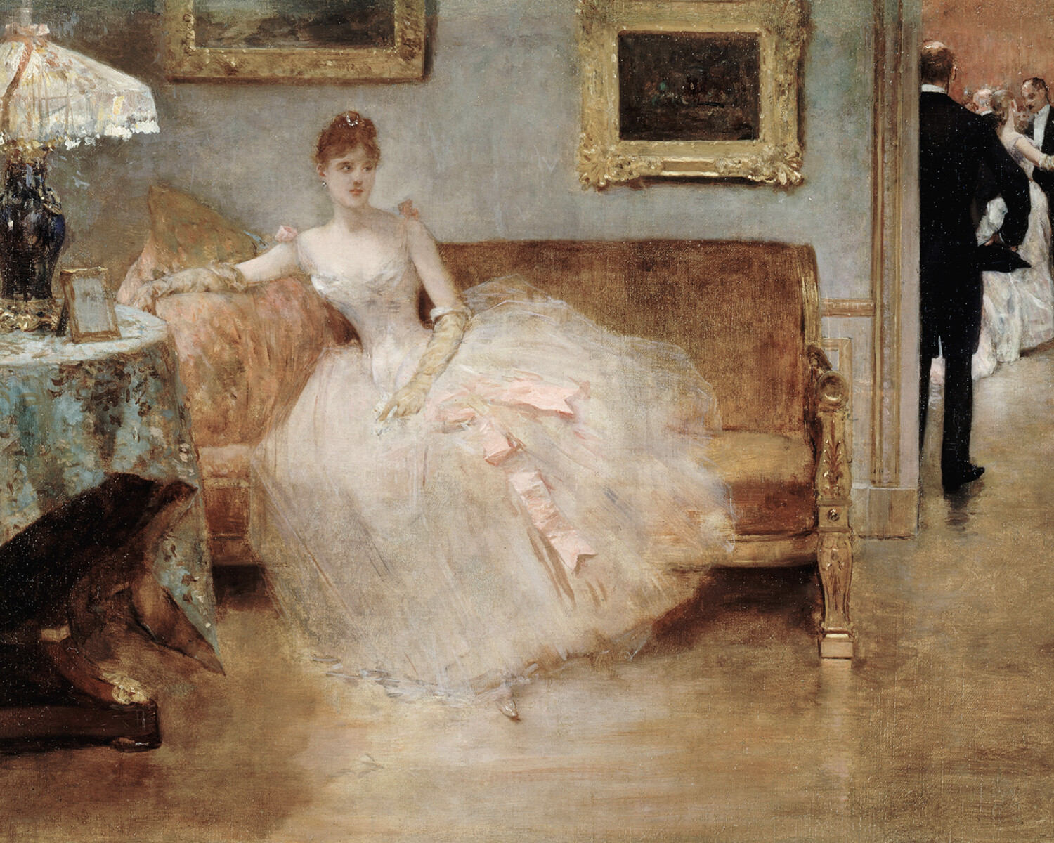 Woman at the Ball Victorian Portrait Painting Giclee Print on Fine Art Paper