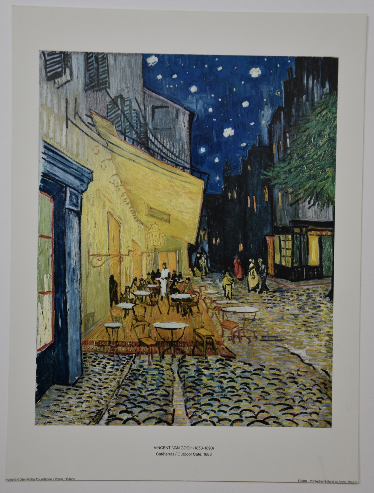 Vincent van Gogh TERRACE OF A CAFÉ AT NIGHT museum Art litho poster LIMITED