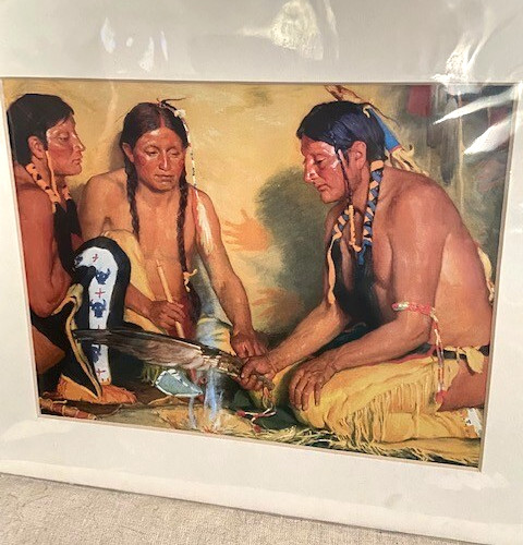 Two Native American Art Prints–by Eanger Couse and Joseph Henry Sharp