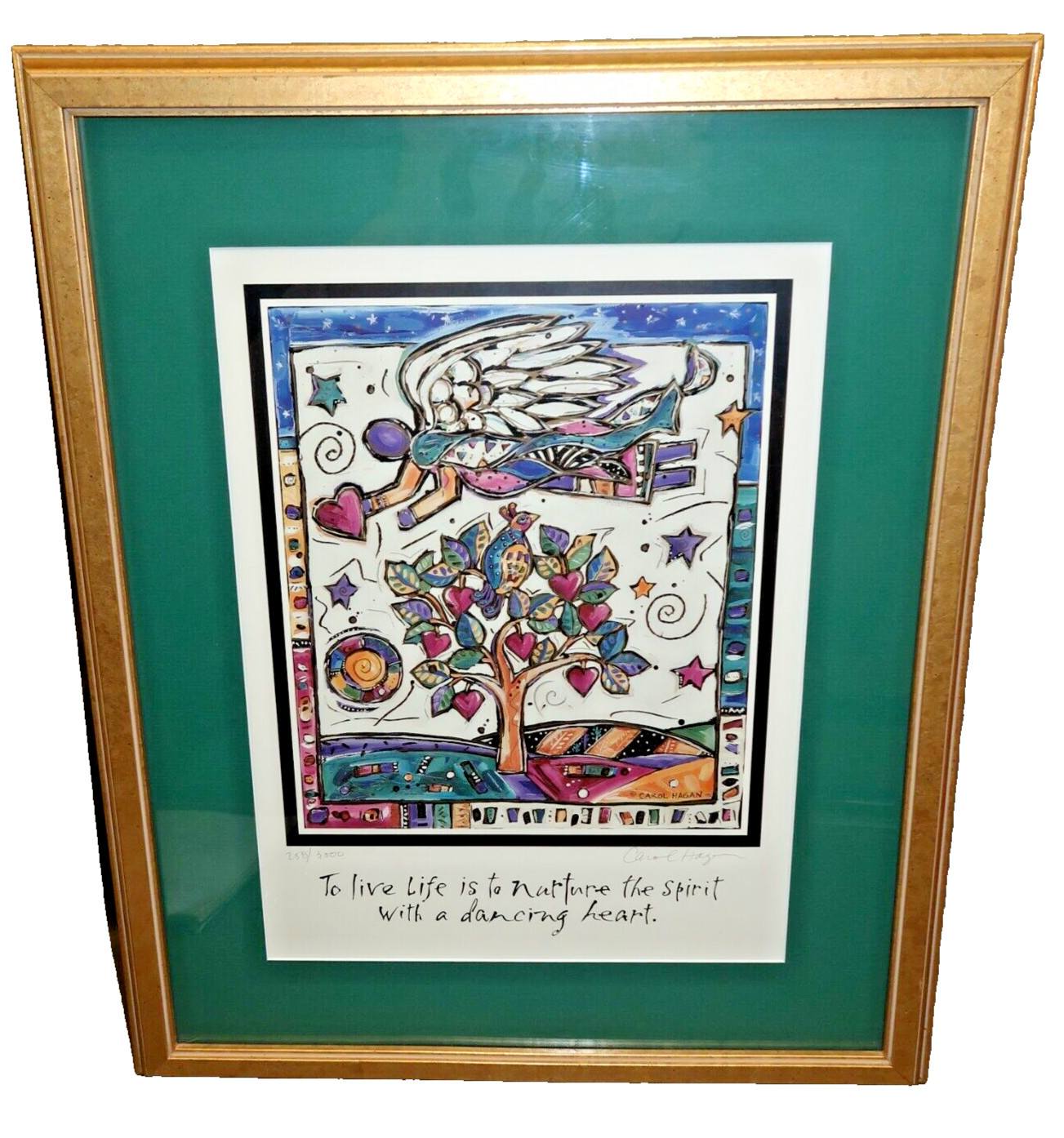 Carol Hagan Limited Print Signed Numbered 258/3000 Angel of the Heart Litho Art