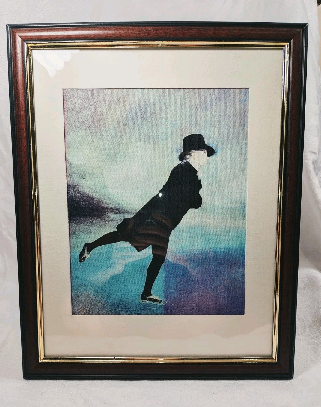 Framed Minimalist Silhouette Print Skater Modern Wall Art 40cm
