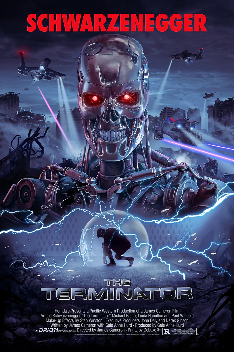 The Terminator Arnold Schwarzenegger Art Print Poster by Pablo Olivera Mondo AP