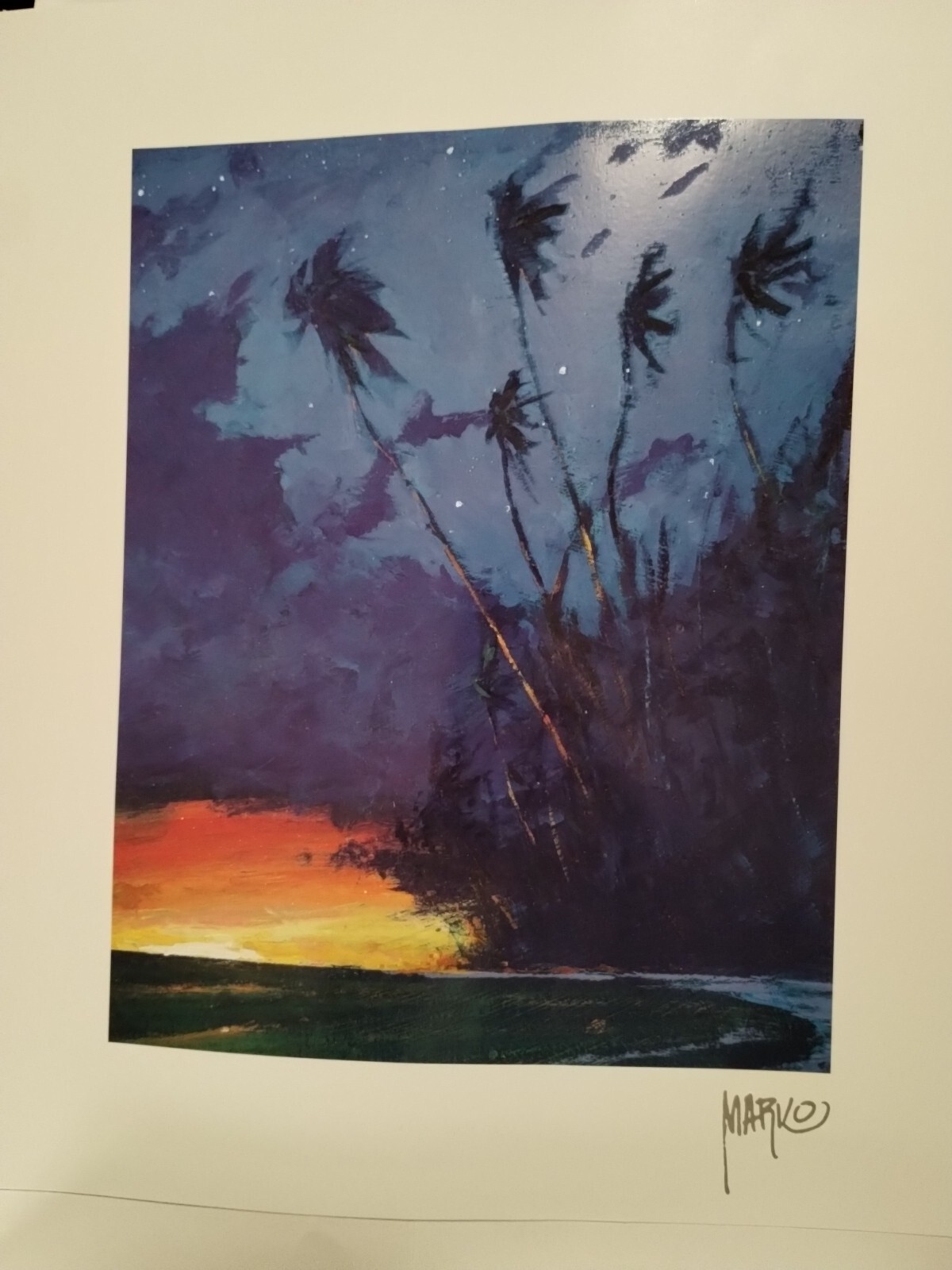 Marko Mavrovich” 10X11 3/4″ *How Sweet It Is* Lithograph; Signed in Plate: COA