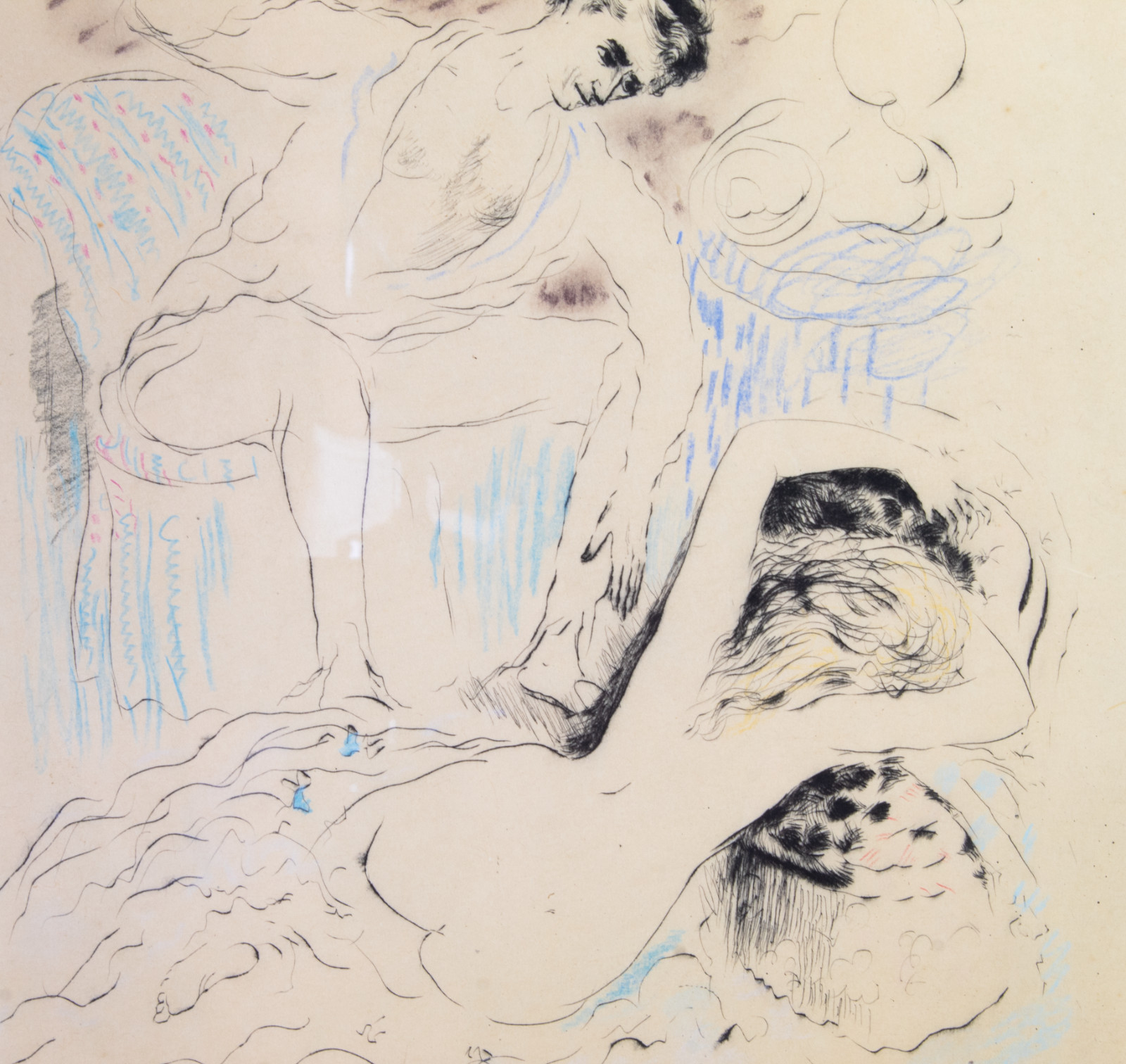 Marcel Vertes 1895-1961 Signed Colored Etching Figaro Gallery 57/60 Nude