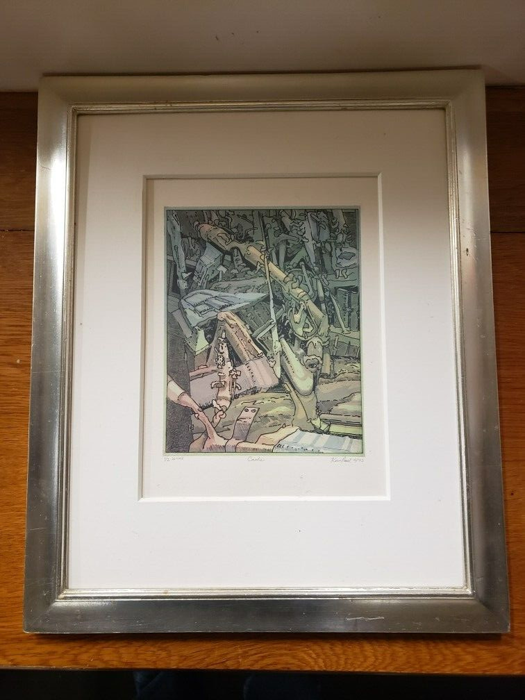 Framed & Matted Ken Paul Signed Numbered Lithograph Psychedelic Counterculture