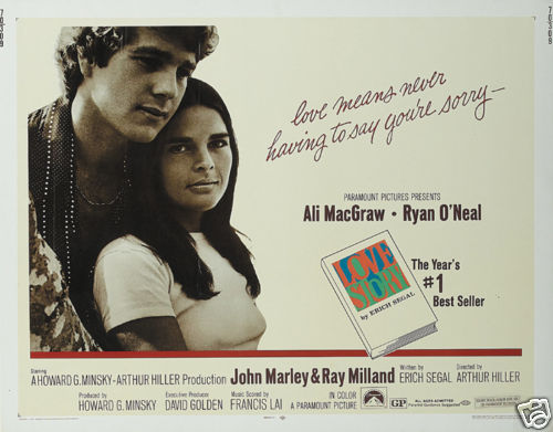 Love story Ryan O’Neal cult movie poster print