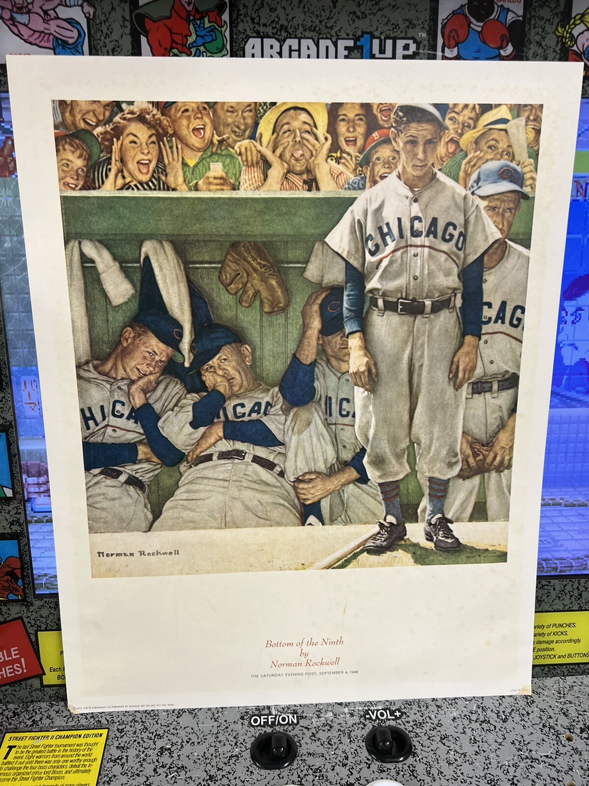 1973 Norman Rockwell Bottom of the Ninth 11×14 Print Curtis Publishing Litho
