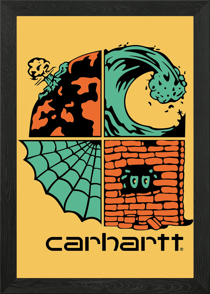 carhartt Framed Wall Art Poster Canvas Print Picture