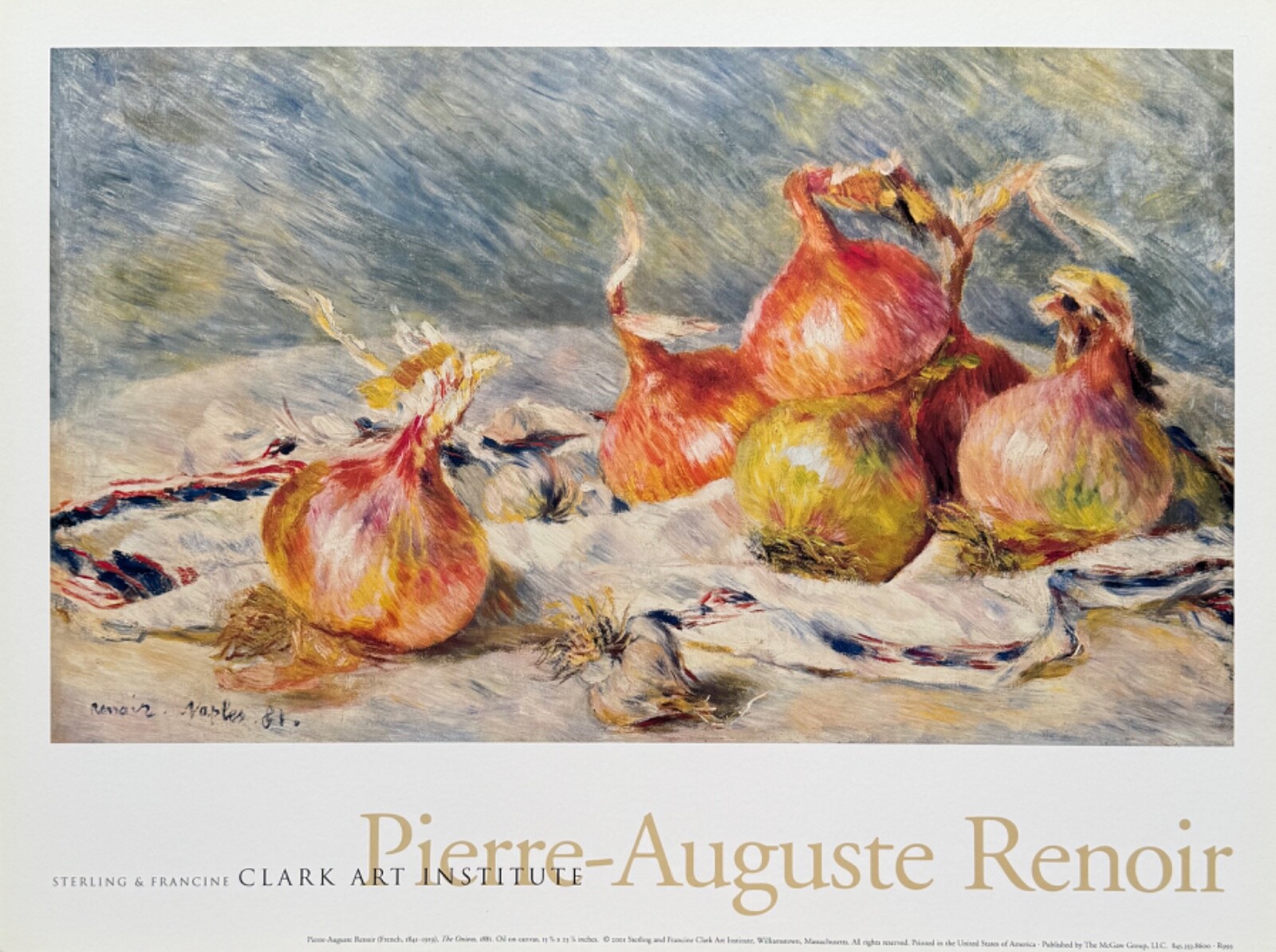Pierre Auguste Renoir THE ONIONS Facsimile Signed Lithograph Art