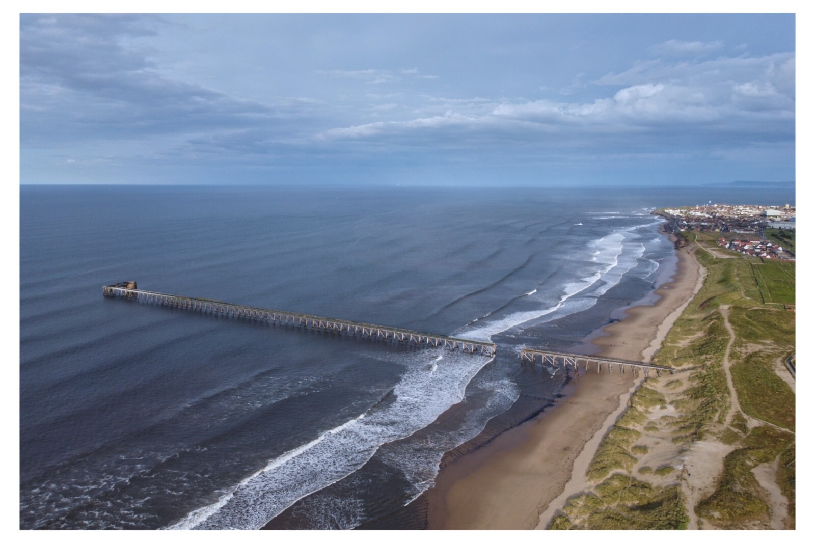 STEETLEY PIER, HARTLEPOOL, NORTH EAST COAST, UK – 30″ x 20″ CANVAS – AERIAL