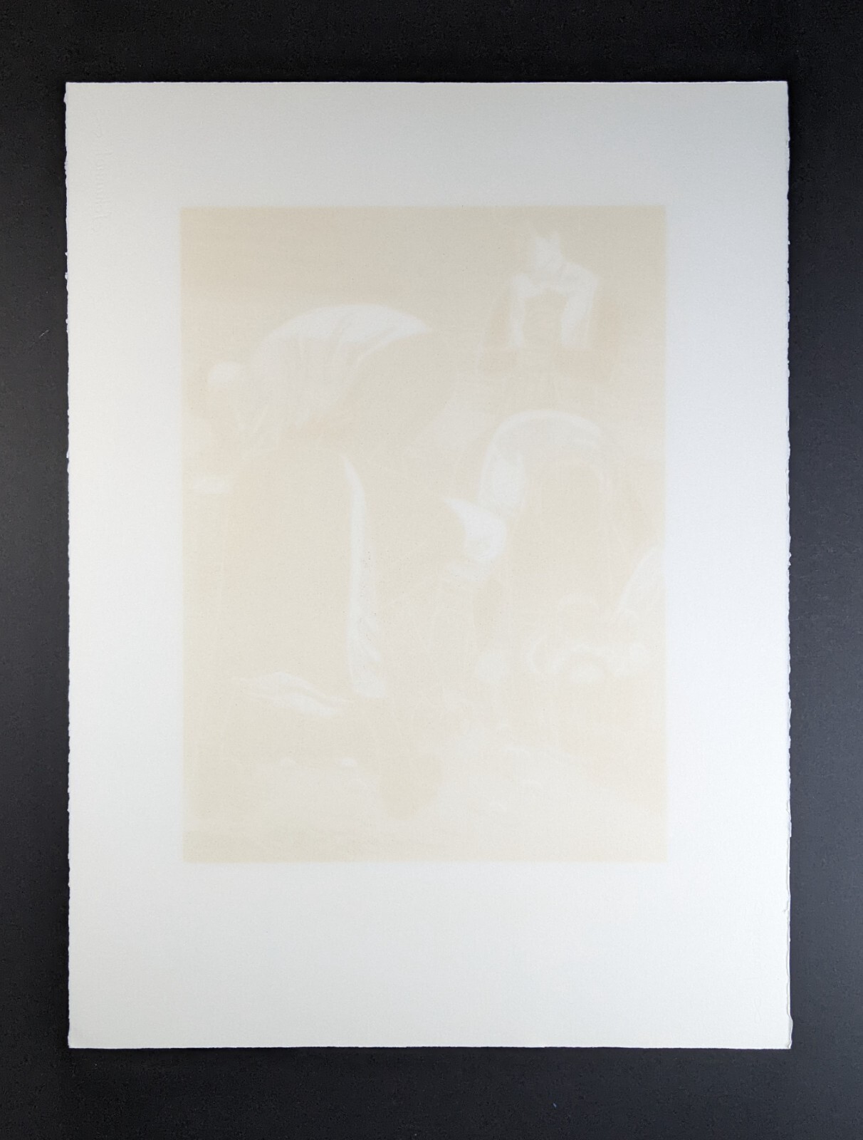 Heinz Friedrich, people at harvest, woodcut, signed, num., 1989