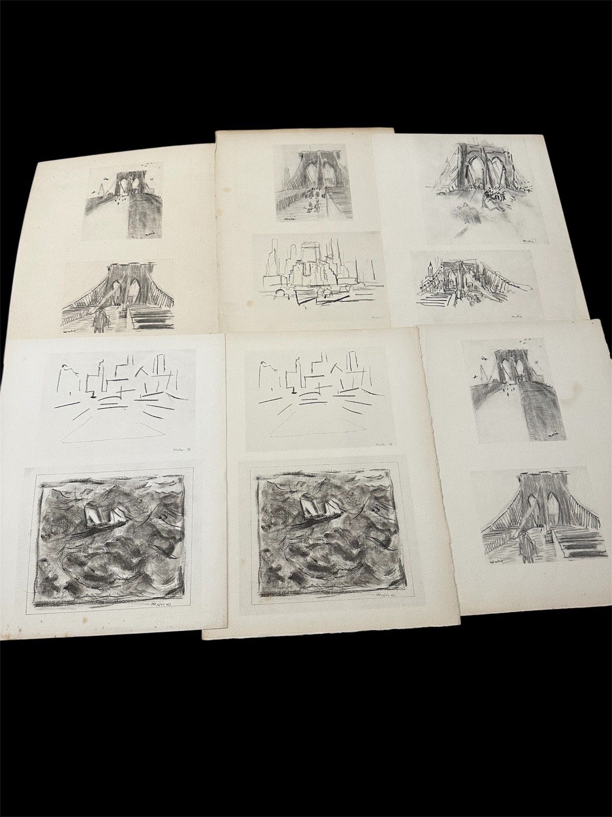 18 – John Marin Sketch Print Copies Approx 9.5”x 12.5” Printed In France