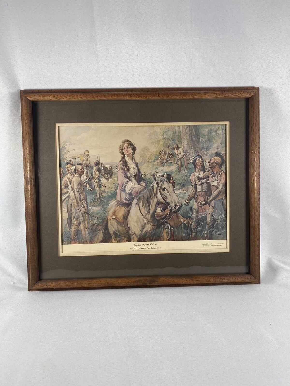 Capture Of Jane McCrea July 1777 North of Ft. Edward NY F.C.Yohn Print