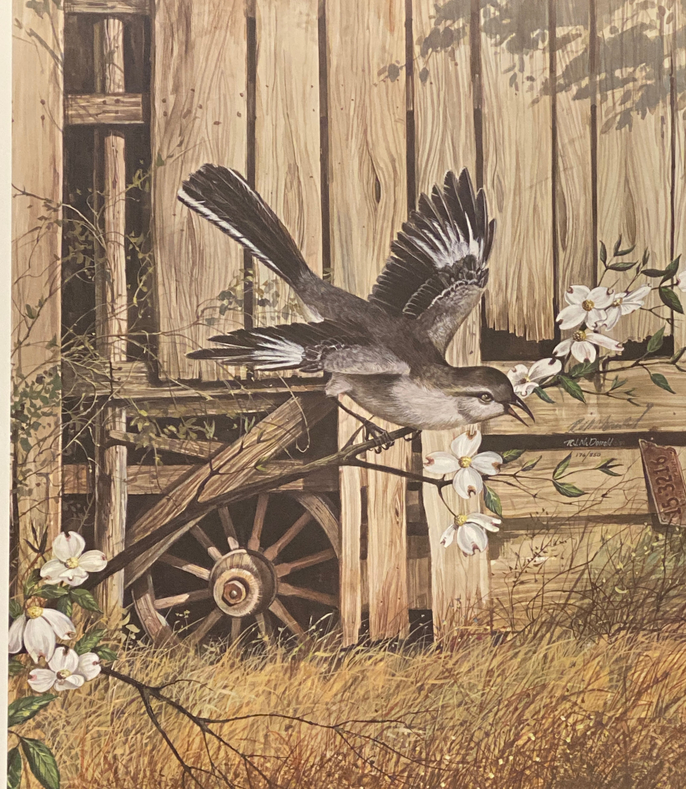 R. J. Ralph McDonald S/N Bird Print The Statesman with Cert (18.5″x21.75″)