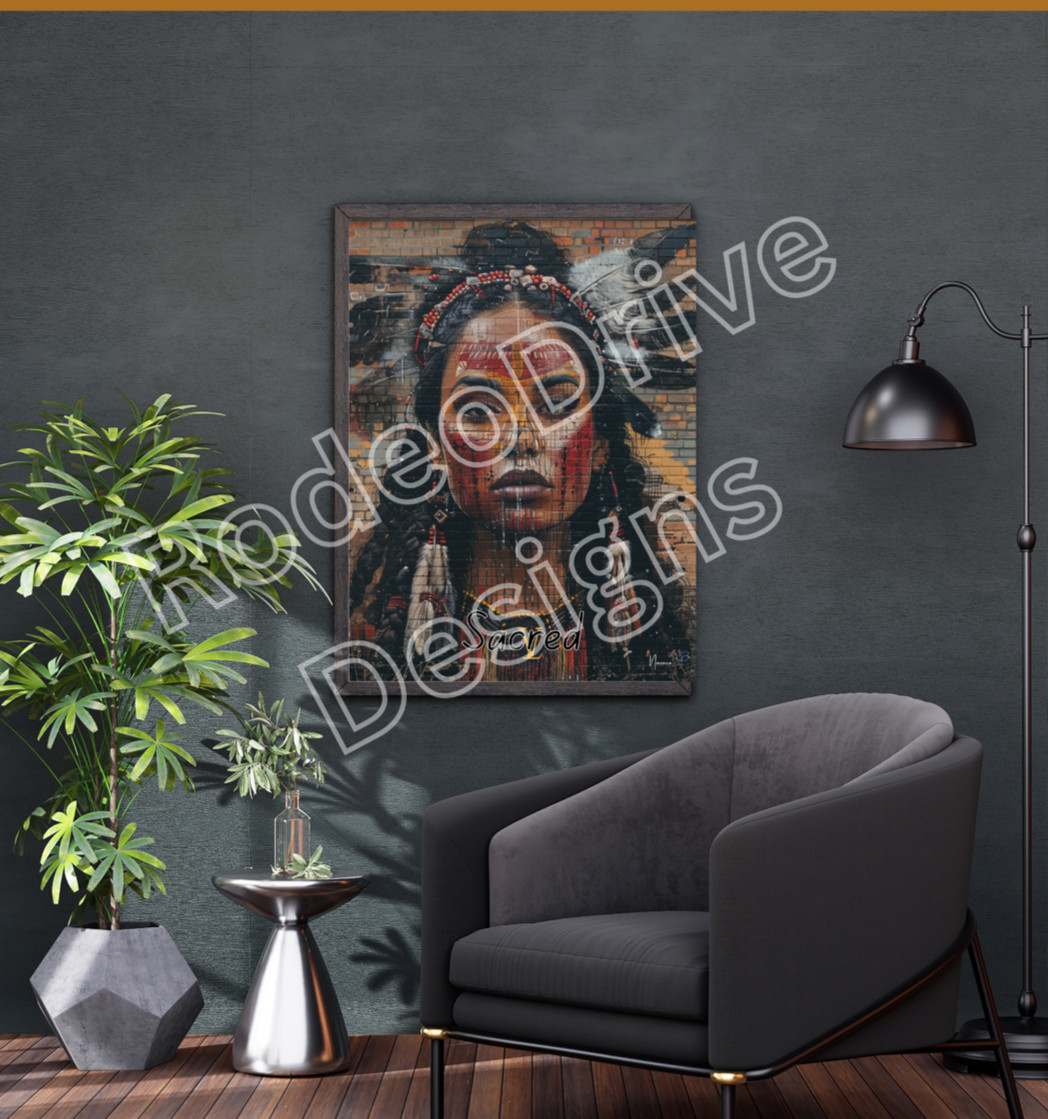 Rodeo Drive Designs Sacred Not Illegal 18×24 Mural-Style Art Print