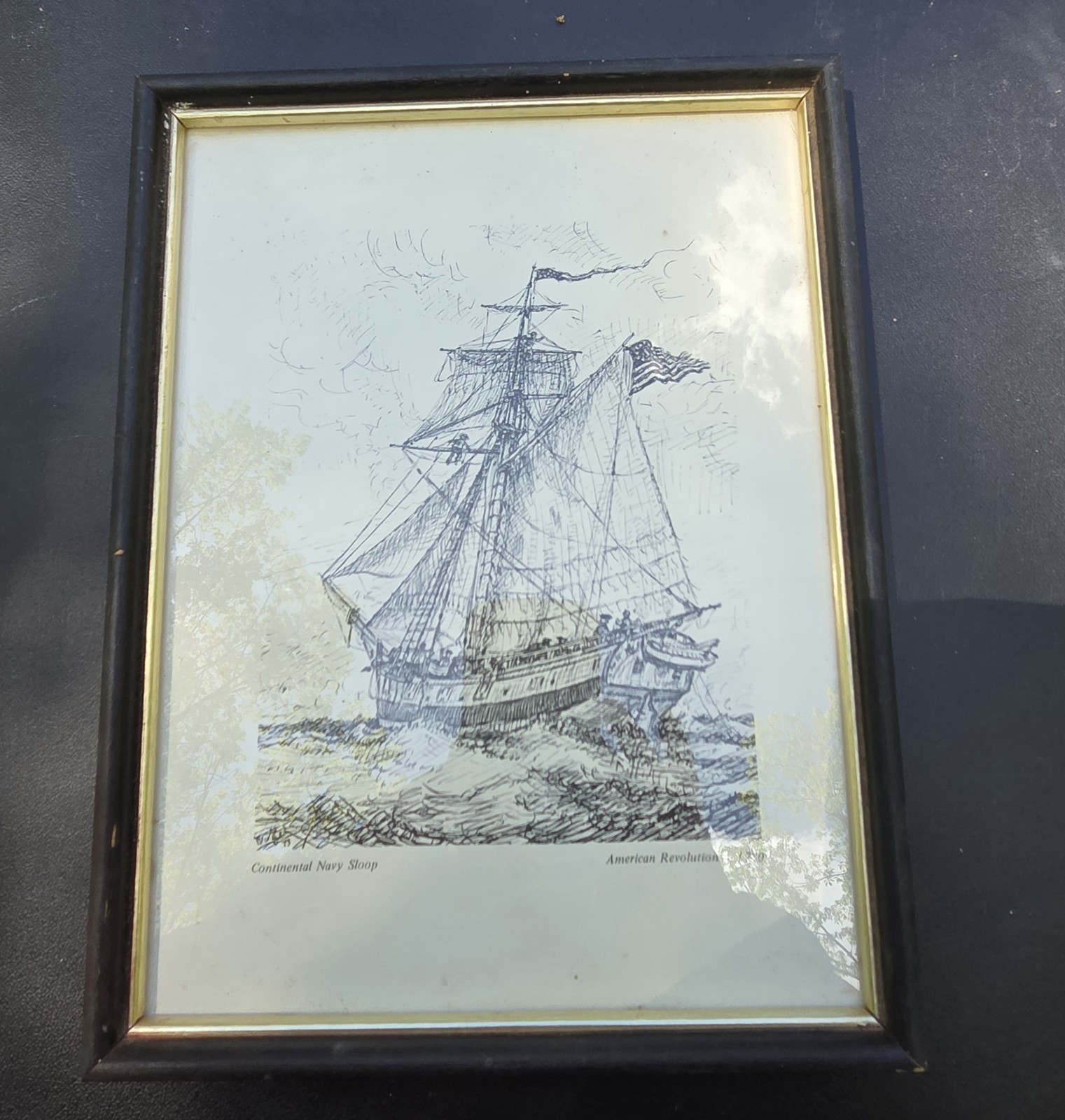 Framed Set of 2 Nautical Sailing Ships Art Prints Portrait History Theme