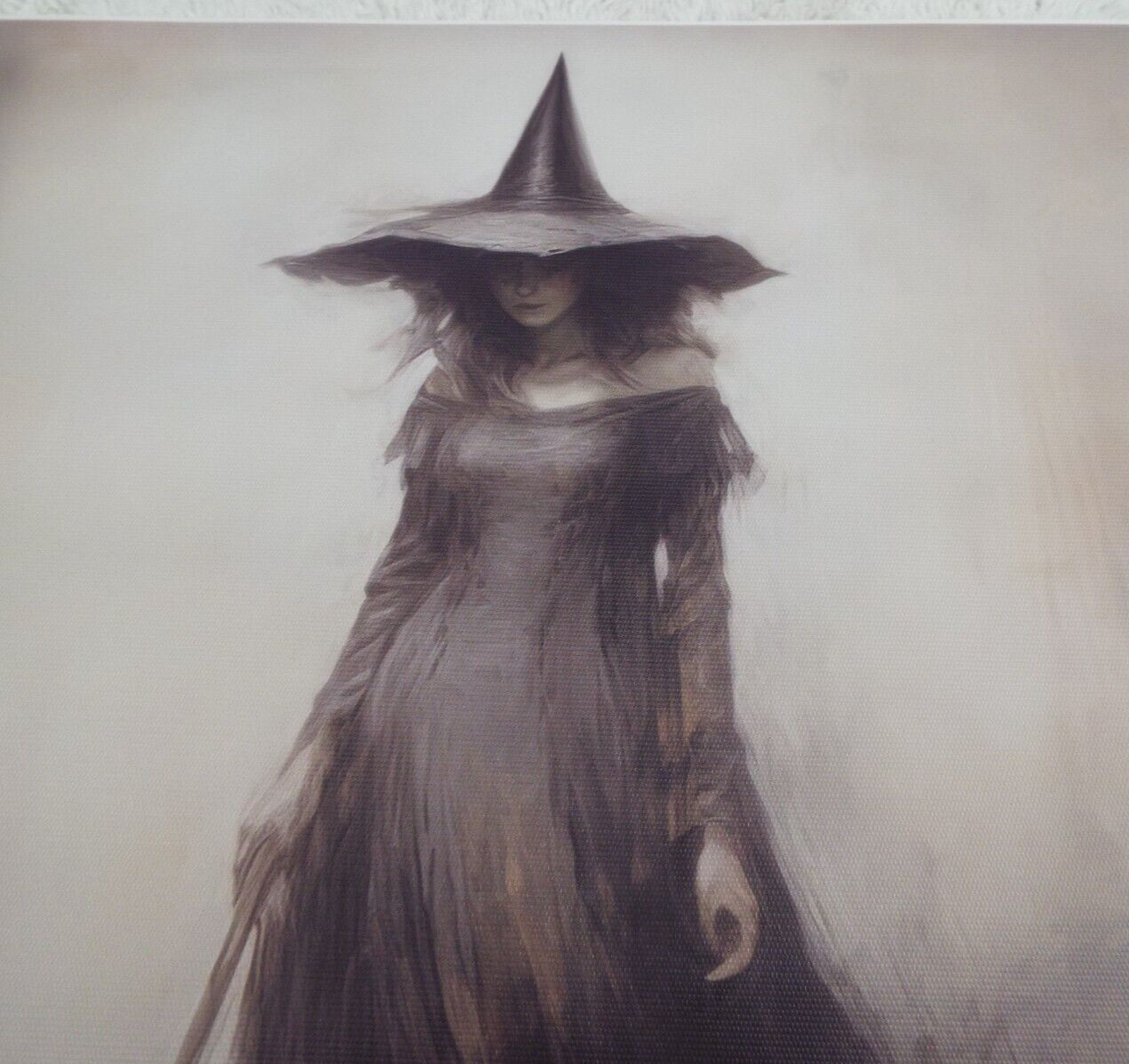 Witch Lady Girl Magical Halloween Fantasy Art Print 12″ x 16″