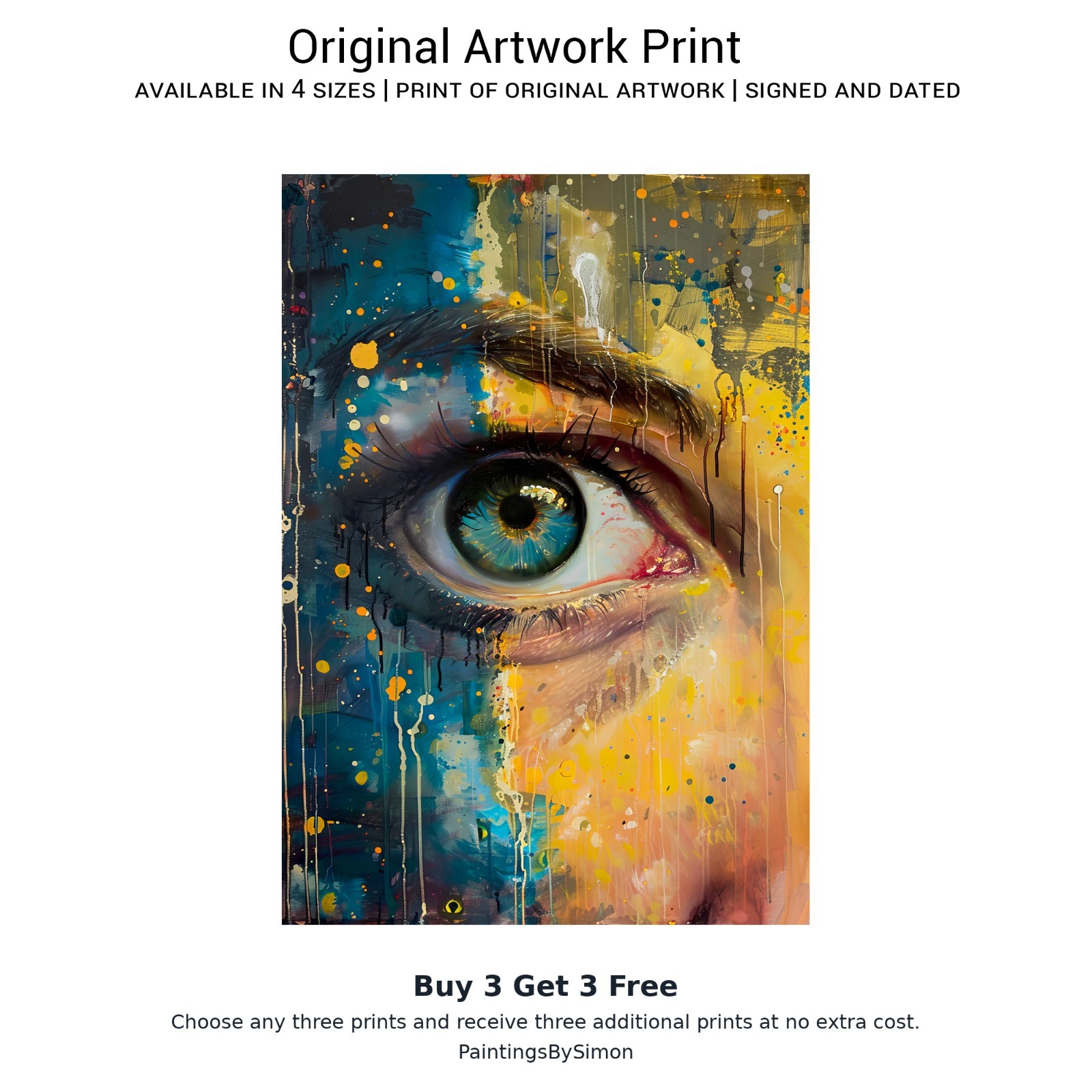 Abstract Eye | Print on Matte Paper | Modern Wall Art