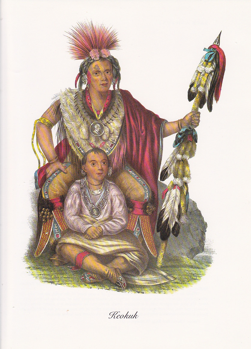 1972 Vintage Full Color Art Plate “CHIEF KEOKUK” NATIVE AM. INDIAN Lithograph