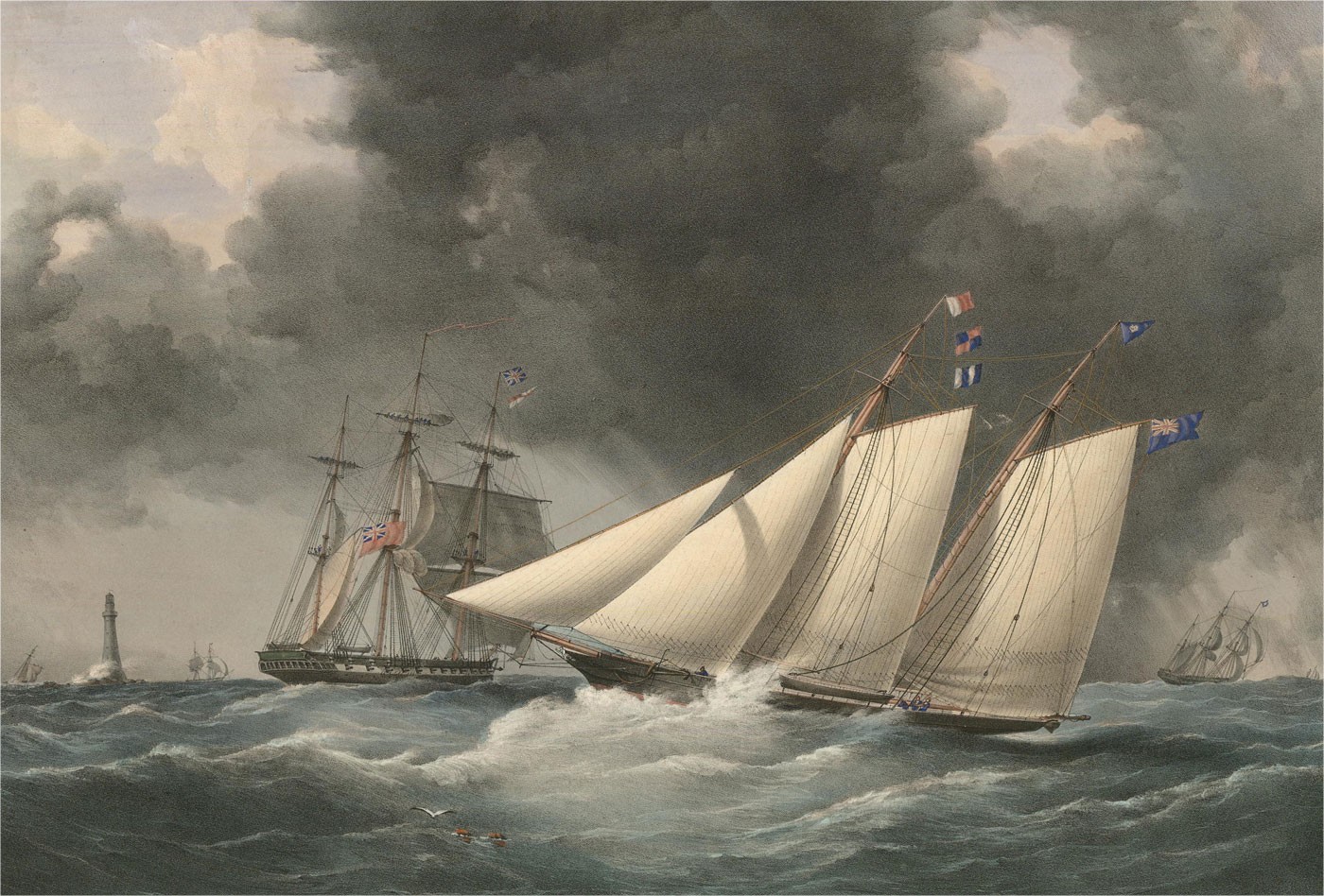 T.G. Dutton (1820-1891) after N.M. Condy (1818-1851) – 1850 Lithograph, The Leda