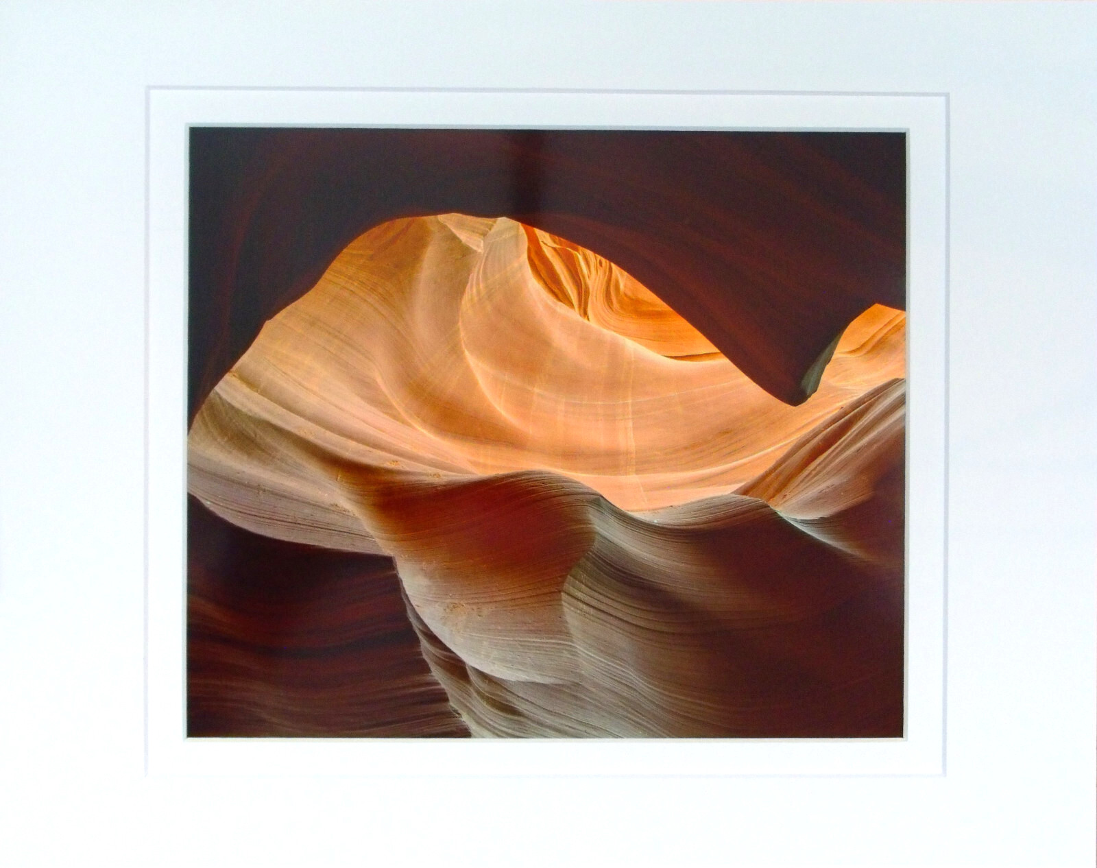 “Antelope Canyon 671″ Photographic Print Double- Matted to fit 11″ x 14” Frame