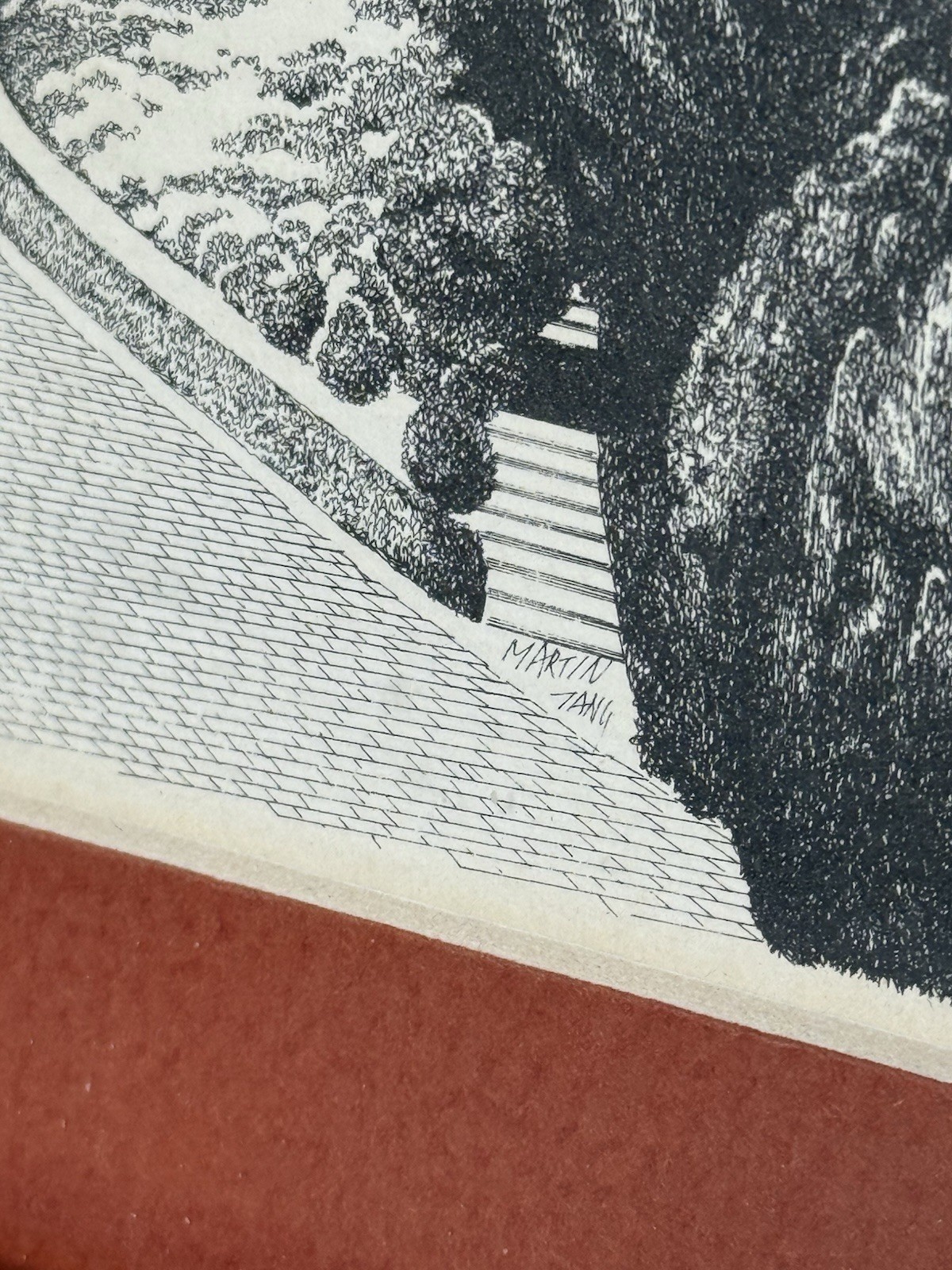 2x Martin Tang Lithographs, Franklin St and Lombard St San Francisco, California