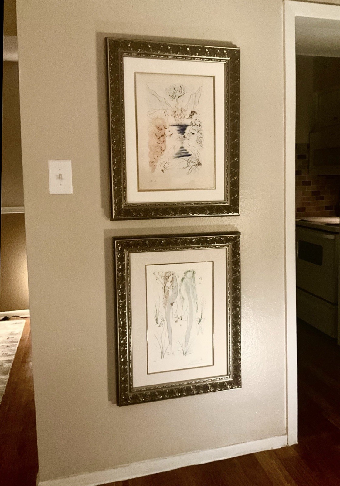 TWO 1971 Salvador Dali SIGNED Original Etchings Songs of Solomon LTD Framed SALE