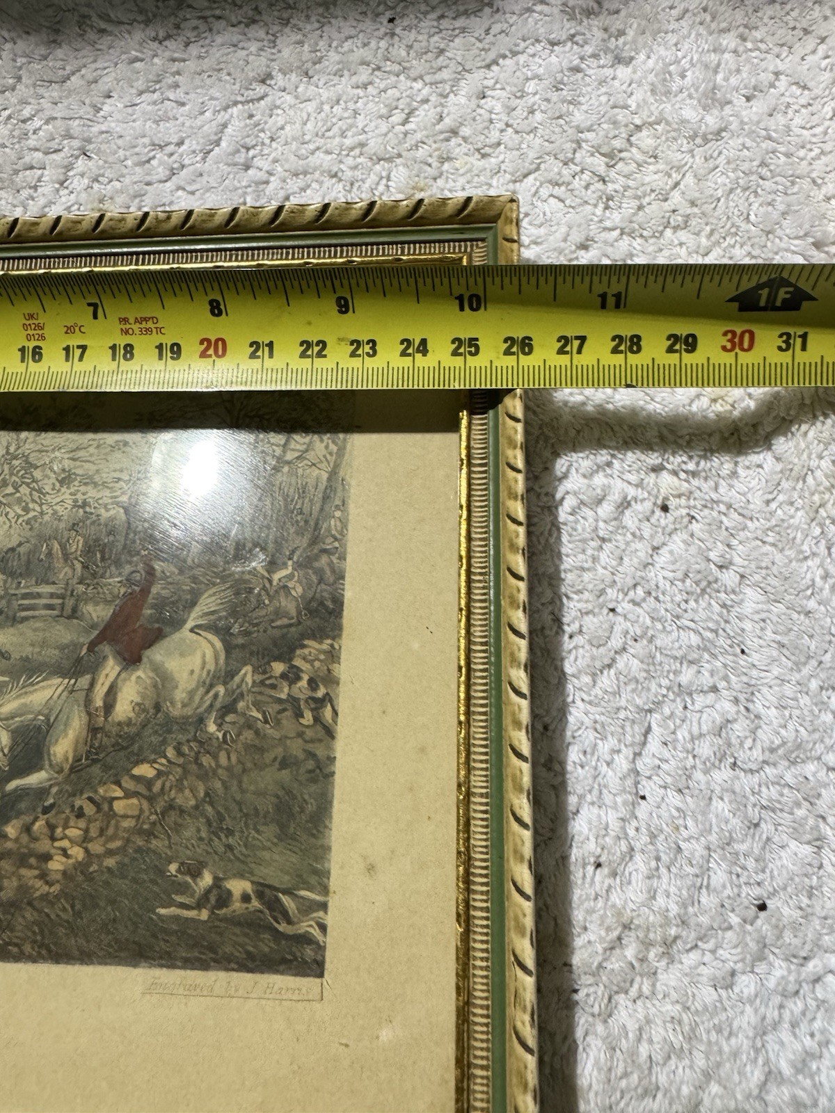 Antique Picture The Burst Hunting Scene H Alken 1850 Engraved 26x18cm