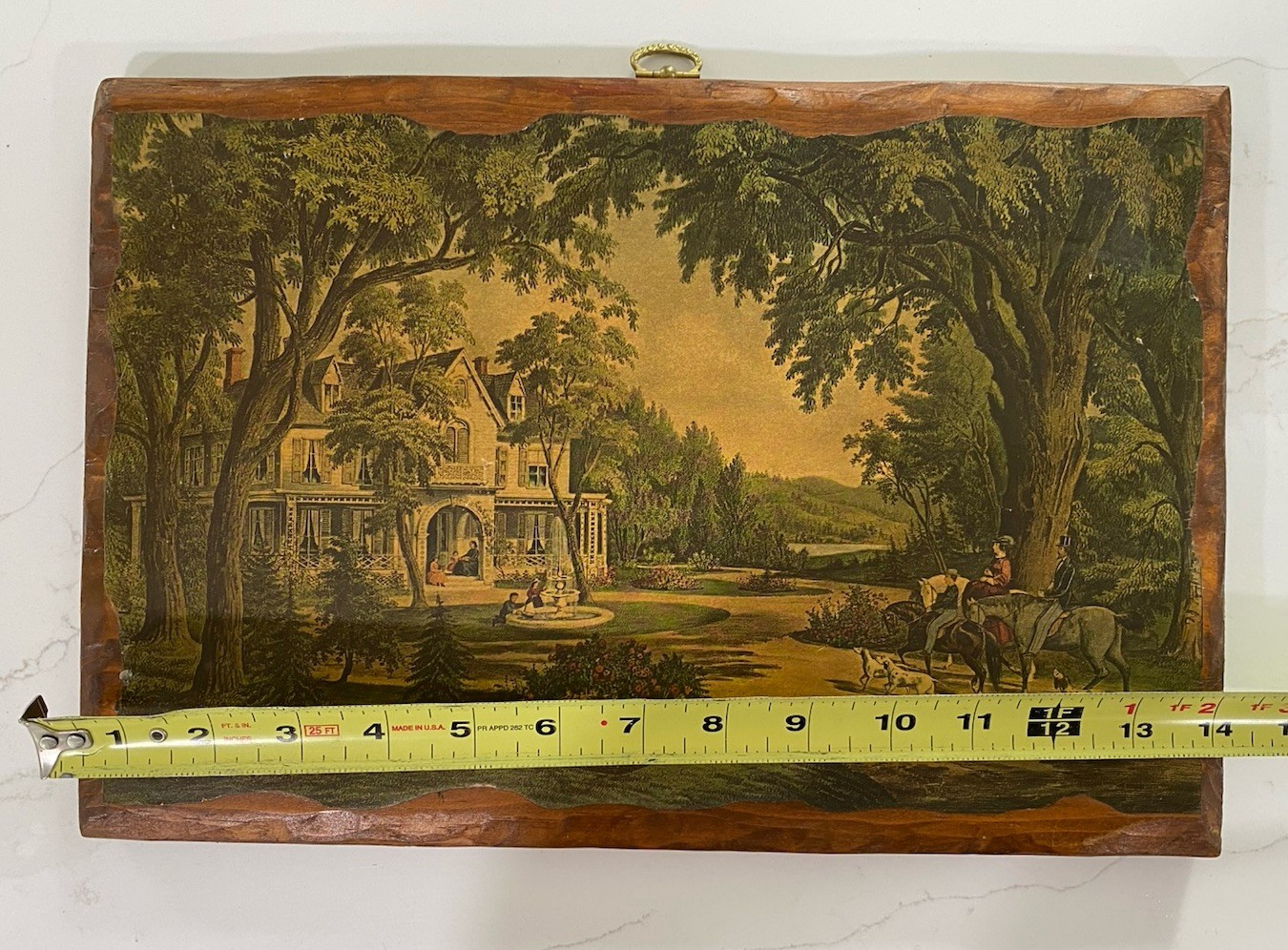 Vintage Currier & Ives lithograph print, titled “Summer in the Country” On Wood