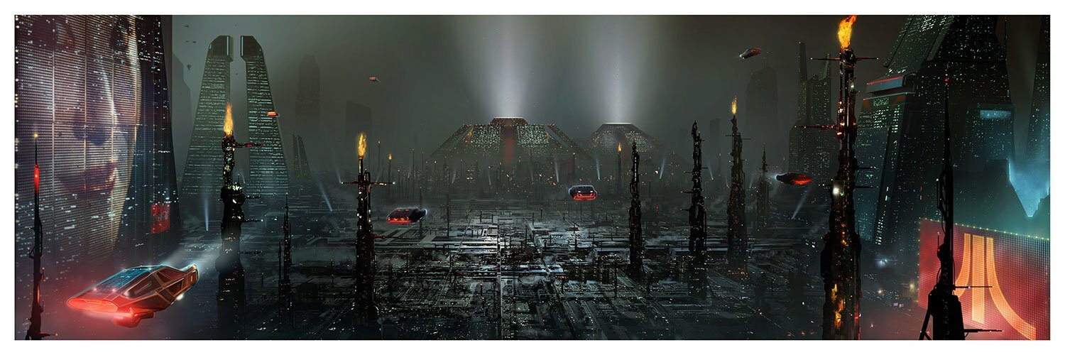 Pablo Olivera Los Angeles 2019 Bottle Neck Blade Runner 36×12 NEW Print Ltd Ed