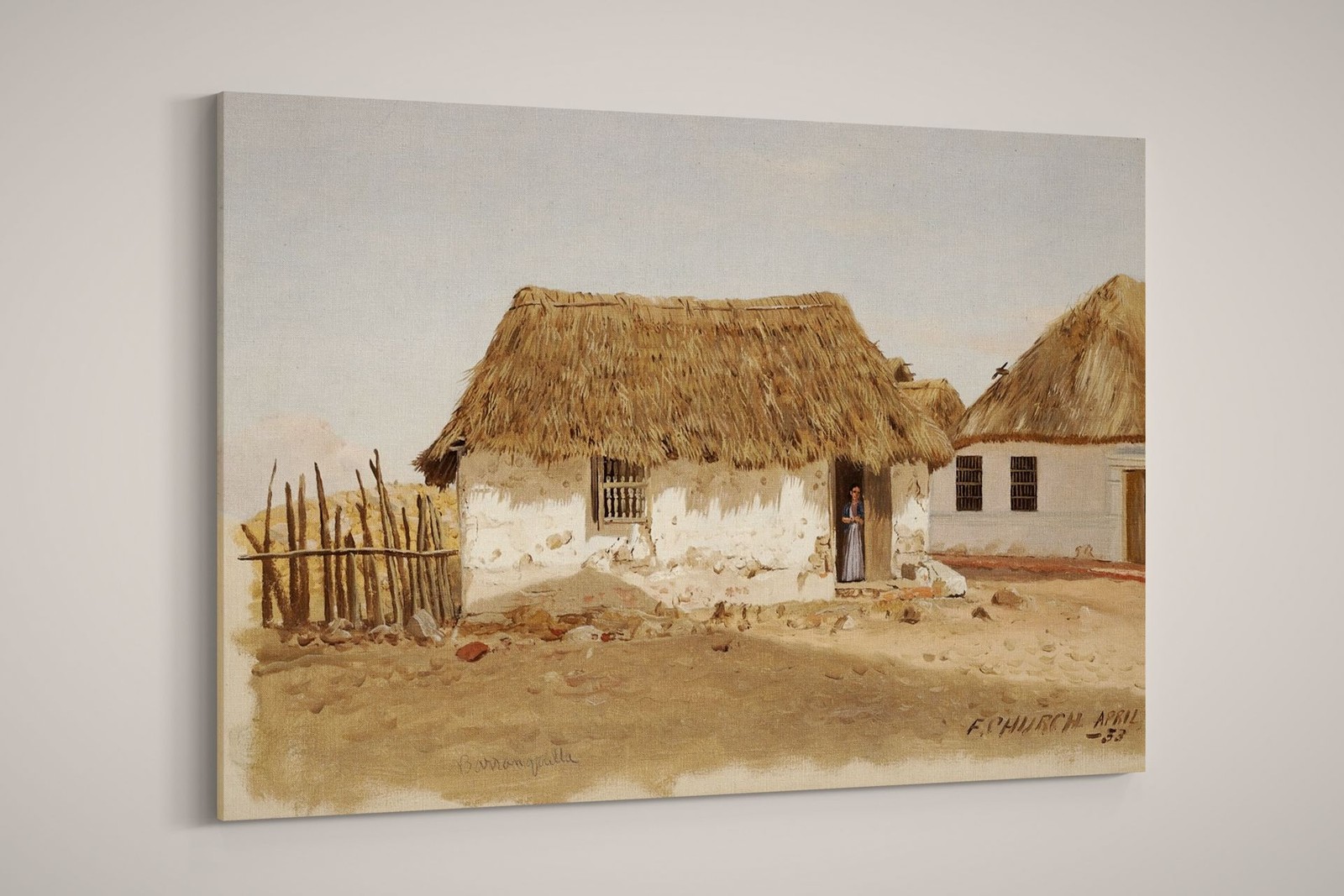 Frederic Edwin Church – Colombia, Barranquilla, Two Houses – Paper or Canvas